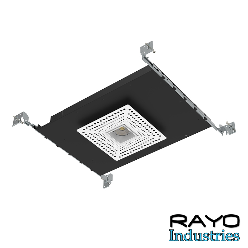 NEW CONSTRUCTION SQUARE TRIMLESS LED SHALLOW DOWNLIGHT