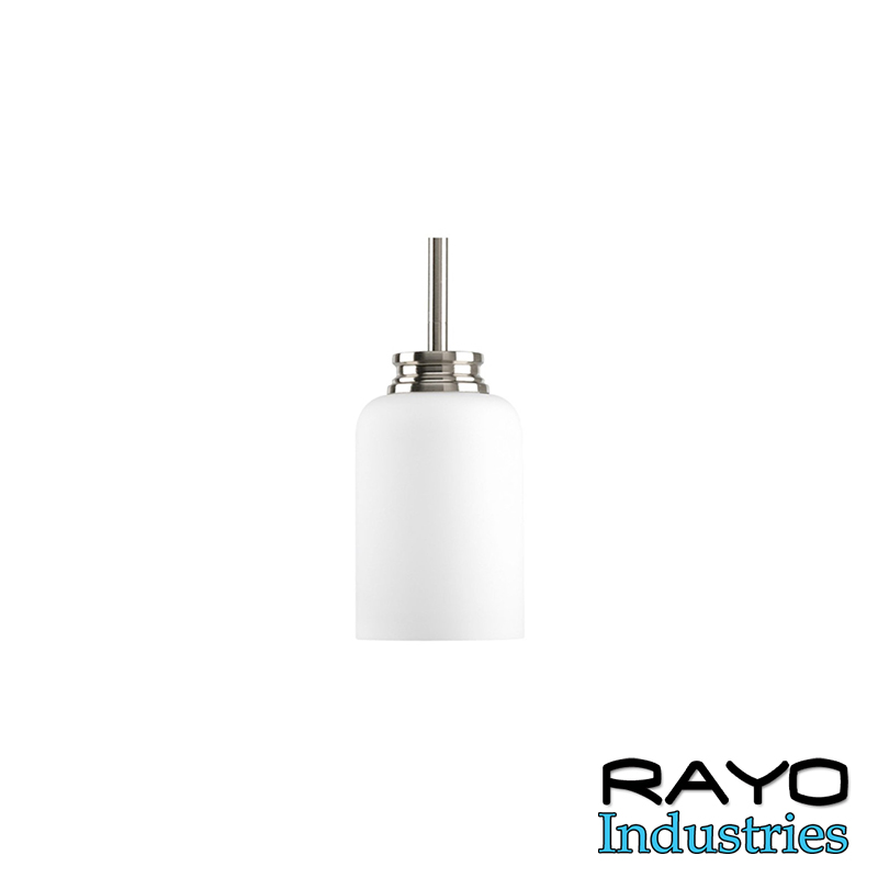 BRUSHED NICKEL ONE LIGHT PENDANT